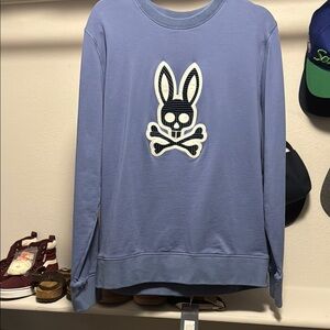 Psycho Bunny Blue Crewneck Sweater LIKE NEW Large Sweatshirt